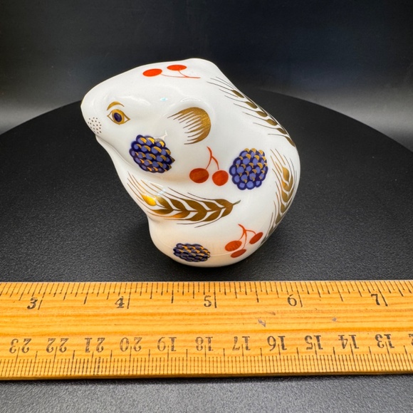Royal Crown Derby "Harvest Mouse" vintage 1985 w/ rare permanent ceramic stopper - Picture 10 of 12